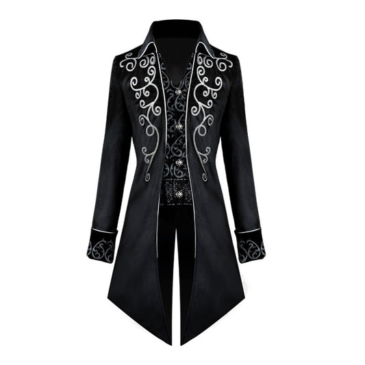 Men's Slouchy Halloween Vintage Mid-length Overcoat Costumes