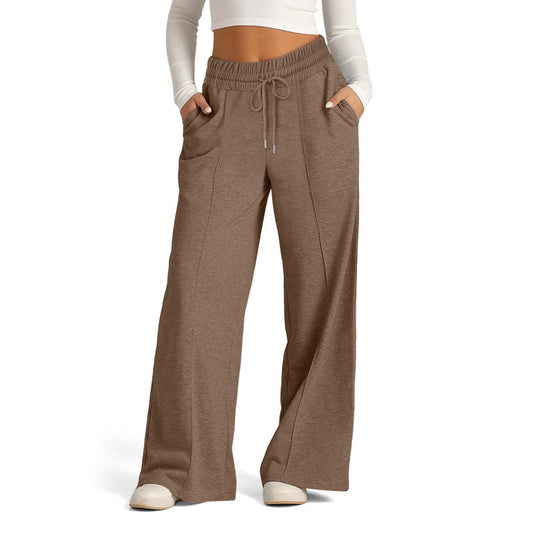 Tether Solid Color Waist Tight Fashion Pants