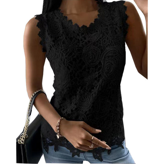 Versatile Durable Women's Summer Lace Shirt Tops