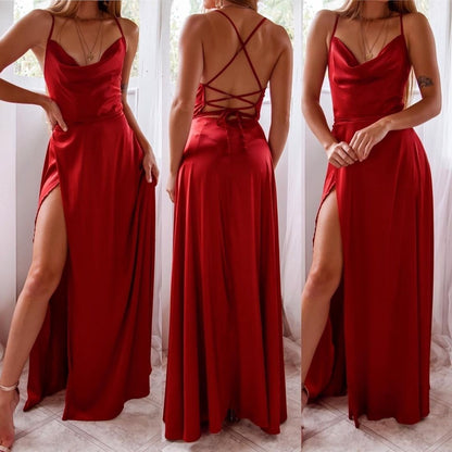 Women's Sexy Slimming Slim Fit Backless Sling Waist Dresses