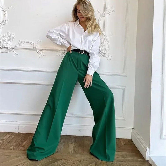 Draggle-tail Trousers Straight Draping Effect High Pants