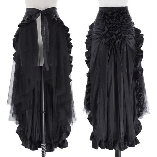 Female Gothic Slim Dress Victorian Ruffled Costumes