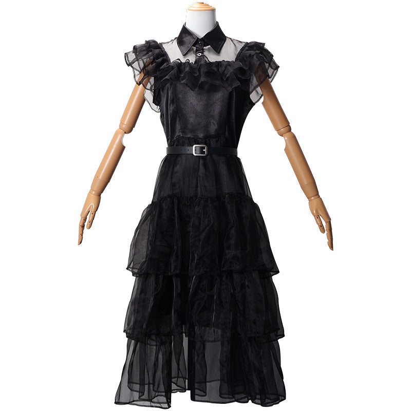 Adams Clothes Halloween Wednesday Black Dress Costumes