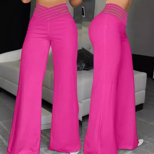 Women's Wide Leg Tight Nude Feel Hip Pants