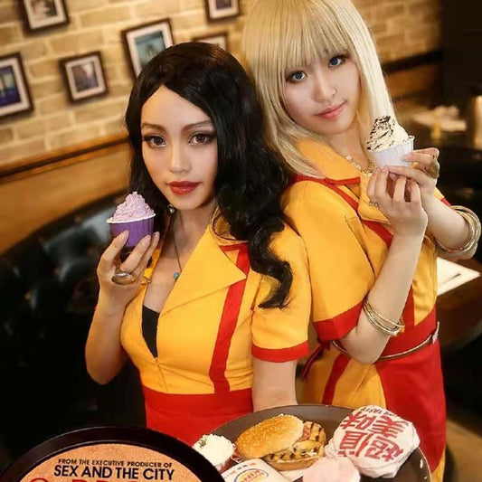 American Tv Sisters Overalls Christmas Bar Fast Food Costumes